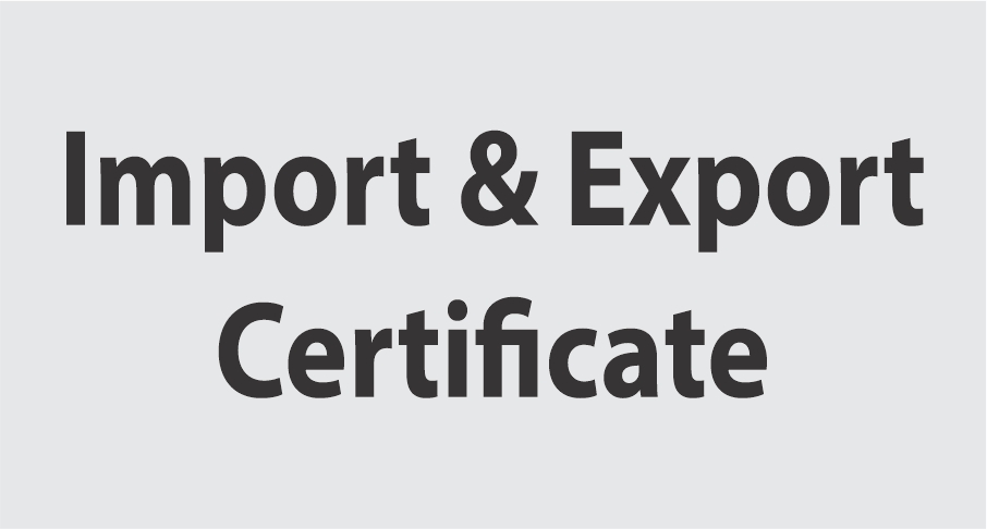 Import & Export Certificate